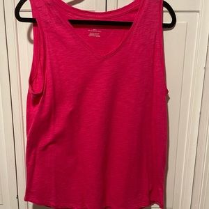 Chico’s hot pink, sleeveless tee-shirt